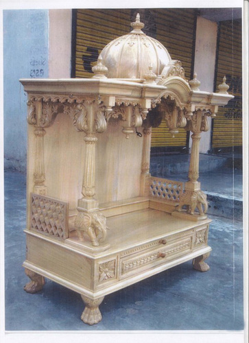 घर और ऑफिस के उपयोग के लिए ब्राउन टर्माइट प्रूफ पोर्टेबल वुडन टेम्पल