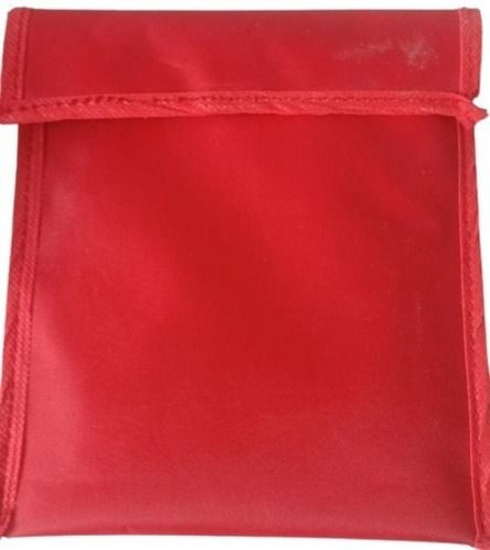 Red 15X12 Inches Lightweight And Rectangular Plain Polyester Document Bag