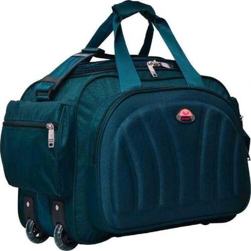 20 Kg Capacity Plain Green Polyester Luggage Bag Use For Travel