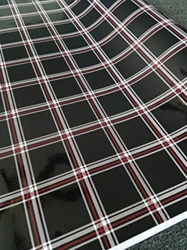 Black 2X1.27 Meters Light Weight Cotton Shirting Checked Fabrics For Garments