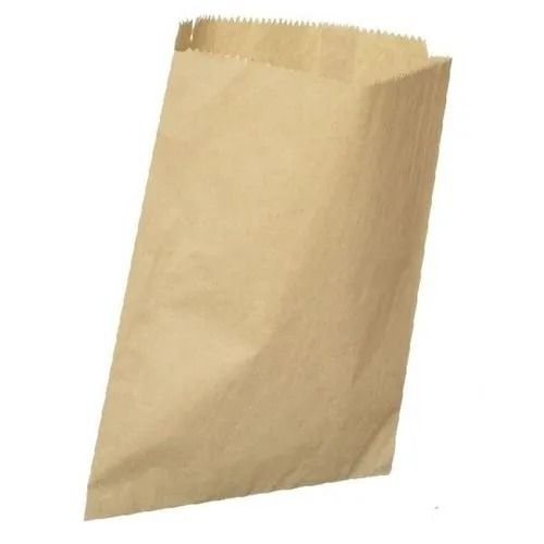 Brown Disposable Rectangular Plain Kraft Paper Pouch