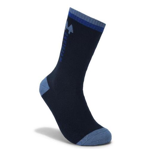 Blue Men High Ankle Plain Cotton Socks For Casual Wear