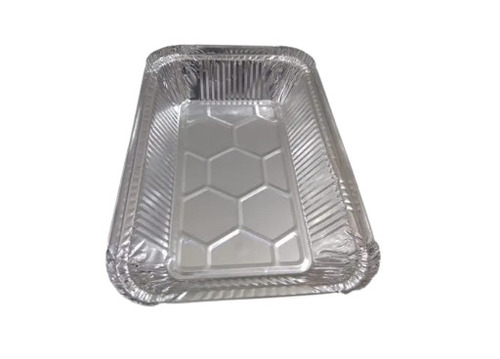 सिल्वर पॉलिश आयताकार एल्यूमीनियम पन्नी कंटेनर