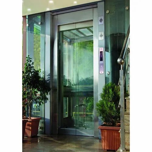 Stainless Steel Residential Elevator With Maximum Speed 0.5 to 2 m/s