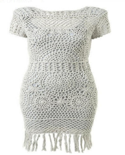 Washable And Embroidered Modern Plain Crochet Dress For Ladies Age Group: 18 Plus