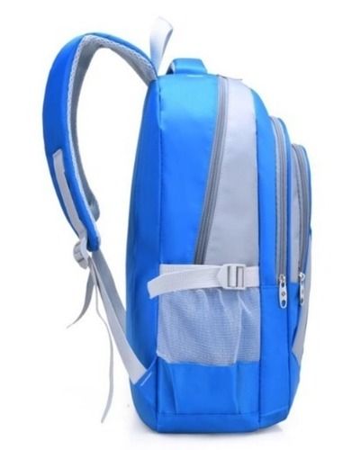 Water Proof Zipper Closure Plain Polyester School Bag