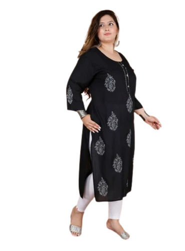 Multi Color Casual Wear Comfortable Quick Dry Customized Logos 3-4Th Sleeve Ladies Fancy Kurtis