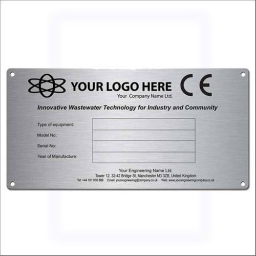 Inches Silver Plating Polished Surface Treatment Name Plates