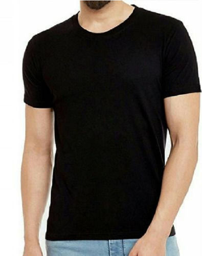 Plain Short Sleeve Round Neck Mens Polyester T-shirt