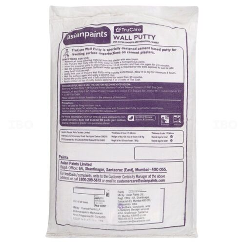 Trucare Asian Paint Wall Putty 20 Kg Putty Form Powder Usage ...