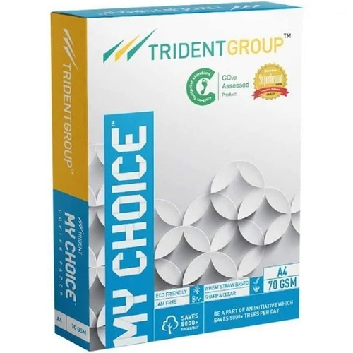 प्रिंटिंग और फोटोकॉपी के लिए सफेद 0.5 मिमी मोटा 70 जीएसएम प्लेन A4 कॉपियर पेपर