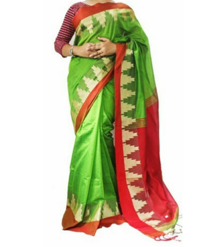 Multi Ladies Party Wear Printed Cotton Silk Saree With Blouse Piece