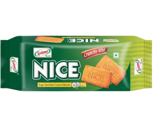 Coconut Biscuit - 100% Pure, Eggless, Low-Fat, Sweet Taste | Premium Quality Cookie, Rectangle Shape, Ideal for Bakery and Home Use