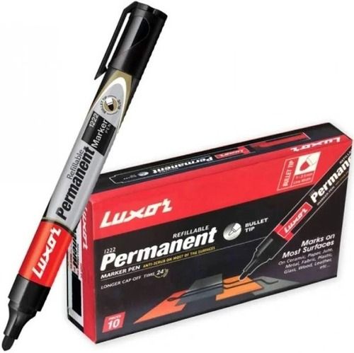 Plastic Pack Of 10 Pieces, Water Resistant And Bold Branded Permanent Marker