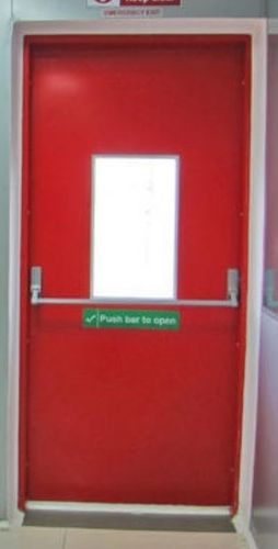 Red Plain High Strength Finished Surface Galvanized Steel Fire Resistant Door