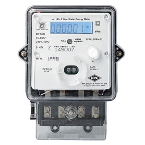 Plastic Electronic Energy Meter For Commercial Use Accuracy: 0.1-2%  %