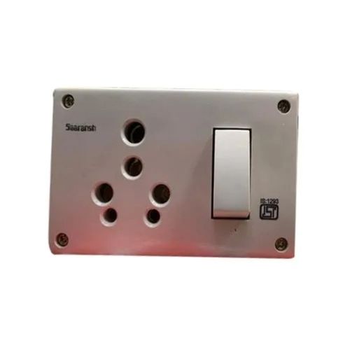 Rectangular Shockproof Pvc Plastic Electric Switch Socket For Commercial Use  Cable Diameter: 1.5 Sq Millimeter (Mm)