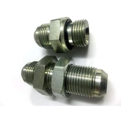 Silver Round Polished Carbon Steel Hydraulic Jic Fittings For Industrial Use