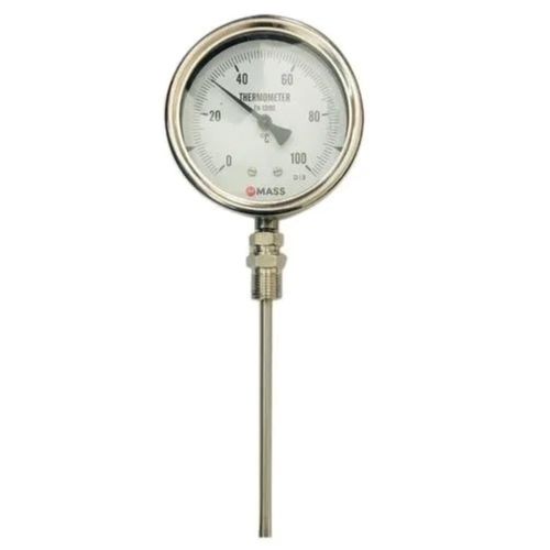 Round Transparent Glass Hermetically Sealed Brass Bimetallic Temperature Gauge Accuracy: About 1% Full Span.  %