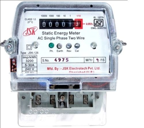 Single Phase Electronic Energy Meter Accuracy: 0.1-2%  %