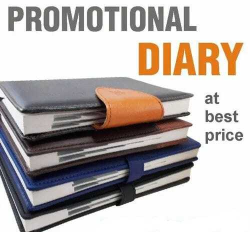 Multi Color Modern Leather Diary - 150-200 GSM Printed Rectangular Shape, Promotional Cover Crafted for Professional Use