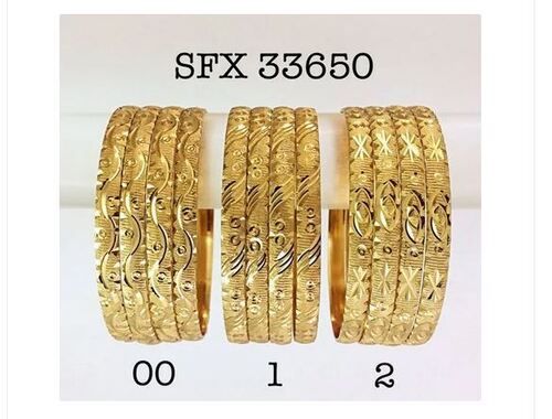 All Occasion Golden Finish Fashion Bangles