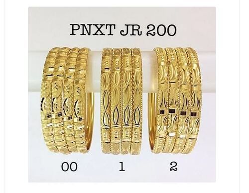 Party Wear Golden Finish Fashion Bangles For All Occasion