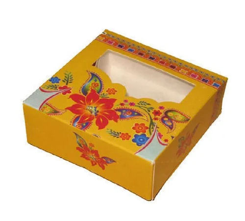 Silkscreen Printed Glossy Lamination Food Grade Paper Cake Box For Packaging  Length: 8 Inch (In)