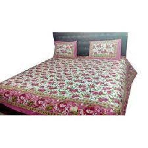 Multi Color 7% Shrinkage Lightweight Printed Soft Pure Cotton Full Size Bedsheet