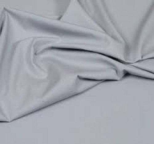 Grey Casual Wear Lightweight Anti Wrinkle Plain Cotton Fabric For Dress Making