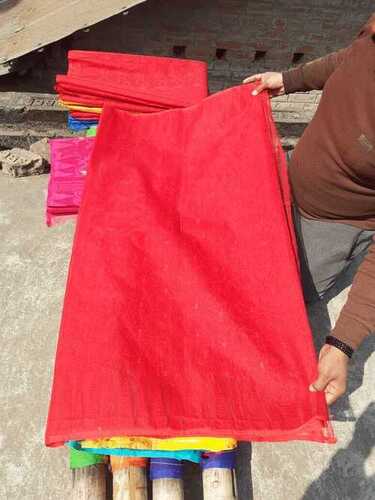 Plain Casual Wear Red Jamdani Saree With 5.5 Meter Length And Blouse Piece