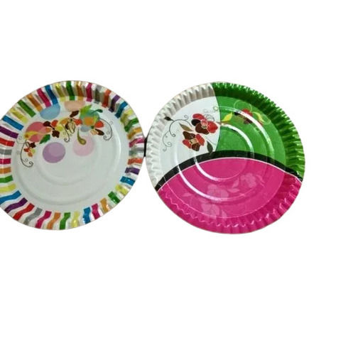 Disposable 12 Inch Fancy Printed Paper Plate