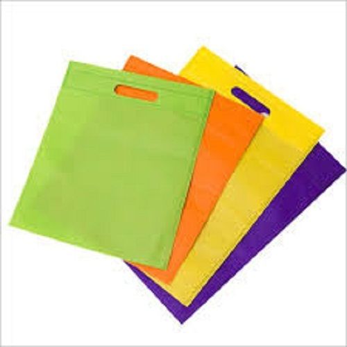 Eco Friendly Plain Non-Woven Use And Throw D-Cut Carry Bag Bag Size: 12X18