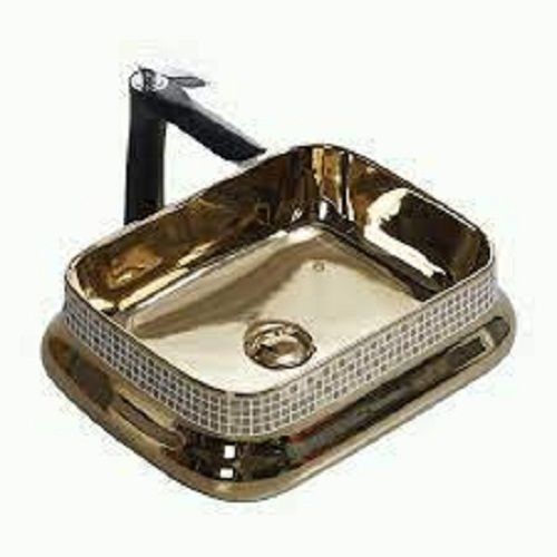 Long Lasting And Durable Antique Ceramic Golden Hand Wash Basin Installation Type: Wall Mounted