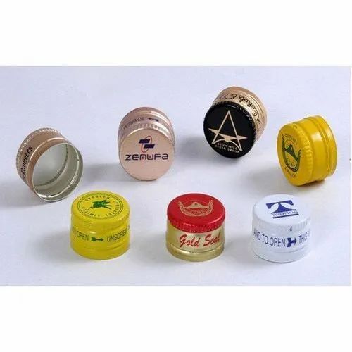 Multi Colored Round Screw Type 25 Mm Aluminium Pp Caps