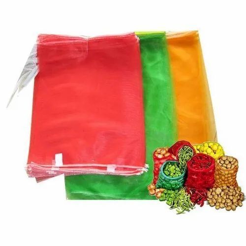 Multicolor Breathable Virgin Reusable Leno Bag For Fruit And Vegetable Packing