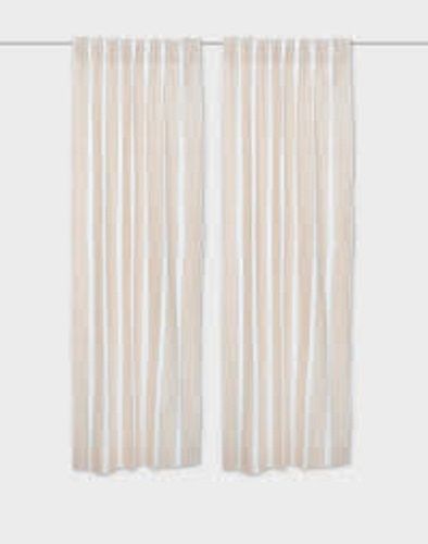 Multin Color Shrink Resistant Striped Linen Cotton Lightweight Designer Door Curtain 