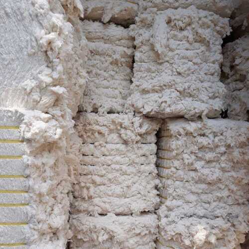 White Cotton Waste For Textile Industries With Trash 0.10-0.25%