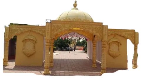 Classy Golden Fiber Decorative Beautiful Entrance Gate For Weddings