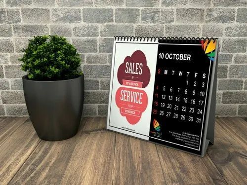 English Language Desk Table Paper And Cardboard Calendar