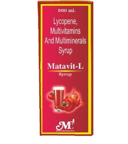 Lycopene Multivitamin And Multimineral Liquid Syrup For Adults General Medicines