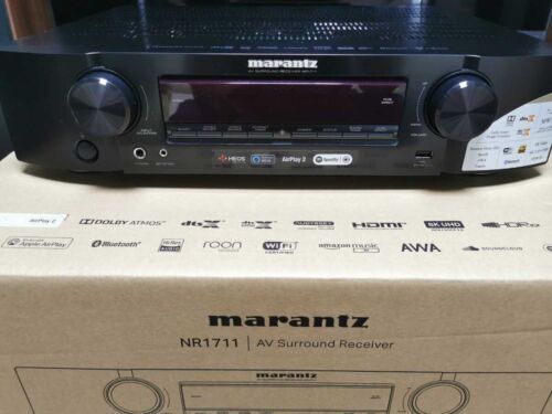 Marantz NR1711 8K Slim 7.2 Channel Ultra HD AV Receiver (2020 Model) a   Wi-Fi, Bluetooth, HEOS Built-in, Alexa & Smart Home Automation - 8K HDMI Videos