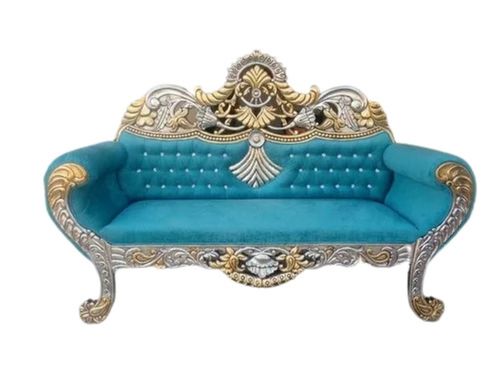 Outdoor Indian Style Solid Wood Antique Velvet Wedding Designer Sofa For Hotels No Assembly Required