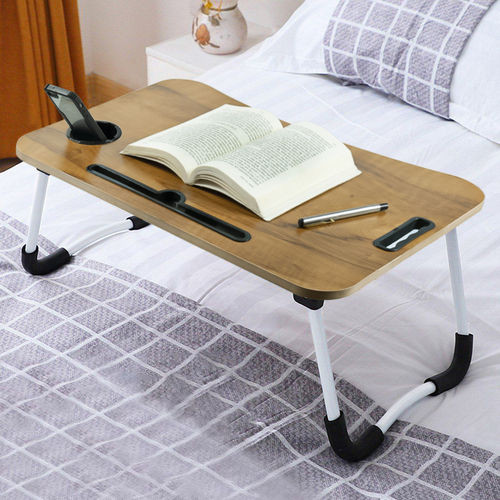 Vplanet Foldable Wooden Table with Handle for Laptop And Study - Set of 6 Pcs