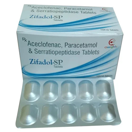 ZIFADOL-SP Aceclofenac Paracetamol And Serratiopeptidase Tablets