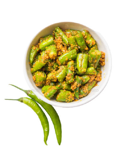 100% Pure Vegetarian Spicy Flavored Green Chilli Pickle