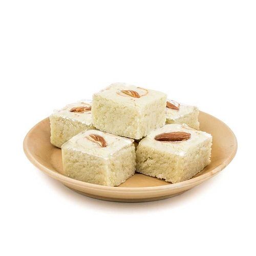 A Grade Round Shape Sweet Taste Flakey Texture Barfi