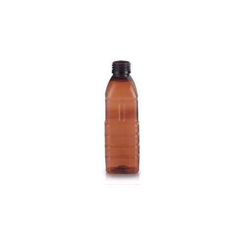 Brown Empty Plastic Bottle With 1 Liter Capacity