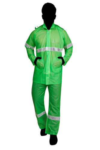 Green Orange Yellow Mens Pvc Waterproof Rain Suit 