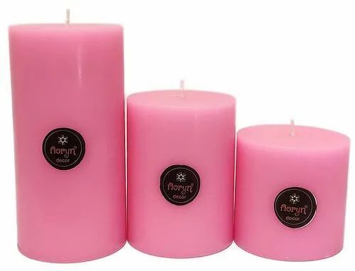 Rose Fragrance Aroma Pink Floryn Decor Scented Candle Set